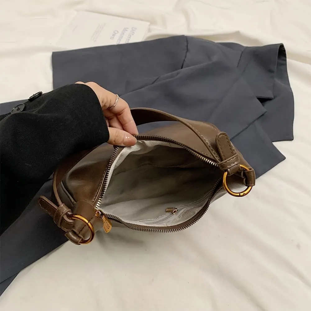 Crescent Shoulder Bag for Women Small Crossbody Purse Bag Half Moon Bag Dumpling Leather Hobo Handbag