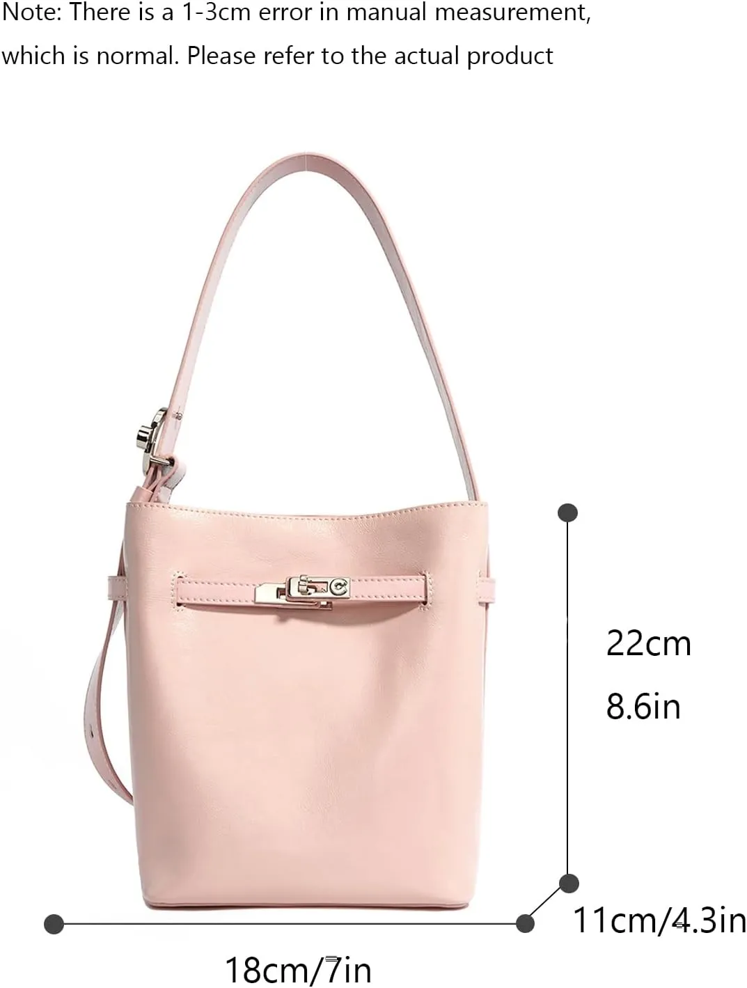 Crossbody And Handbags for Women Square Trendy Bucket Bag with Adjustable Strap,Pink