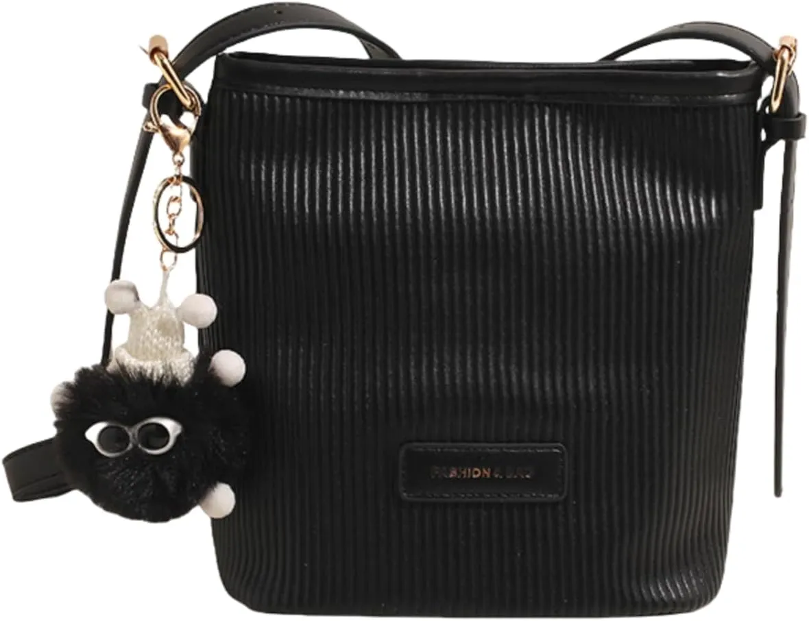 Crossbody Bag for Women,Color-Blocked Bucket Bag - Versatile, Casual, Adjustable Strap, Work Beach Travel