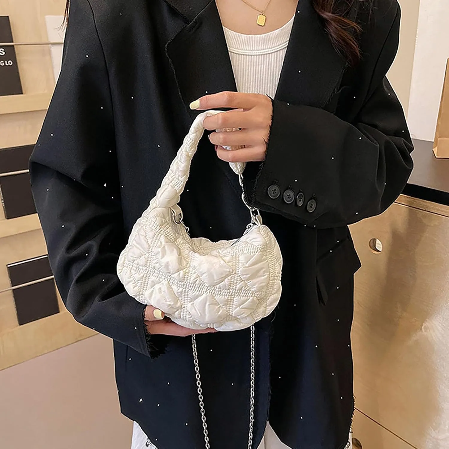 Crossbody Bags for Women Cloud Handbag Summer Chain Versatile Shoulder Bag Crossbody Bag Female
