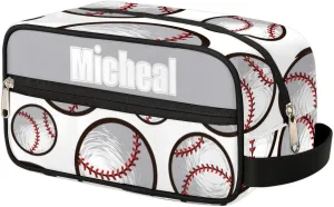 Custom Baseball(3) Makeup Bag Travel Toiletry Bag for Women, Kids Toiletry Bag Cosmetic Waterproof Small Easy-carry