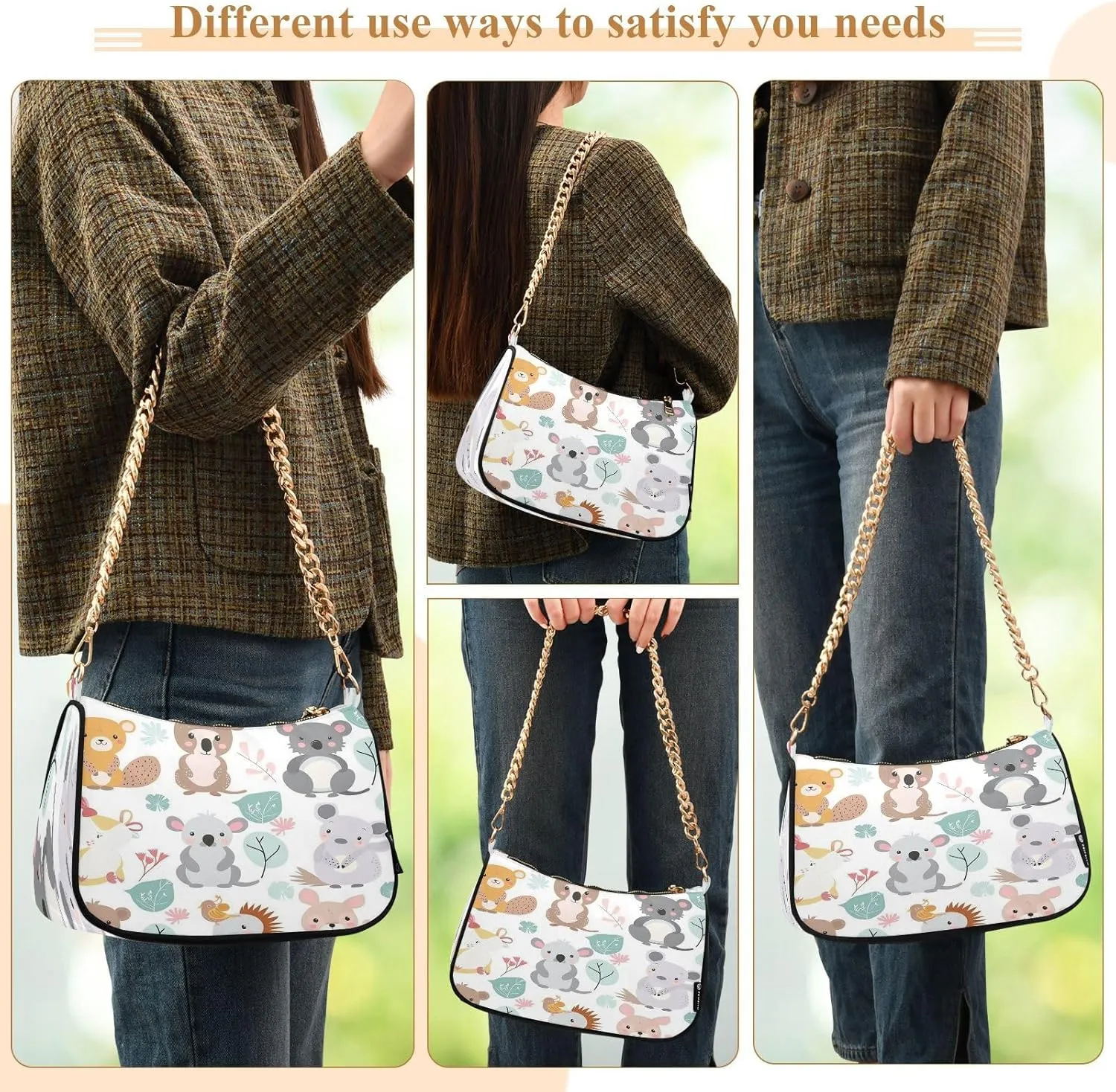 Cute Australian Animals Mini Handbag, Trendy Purses for Women