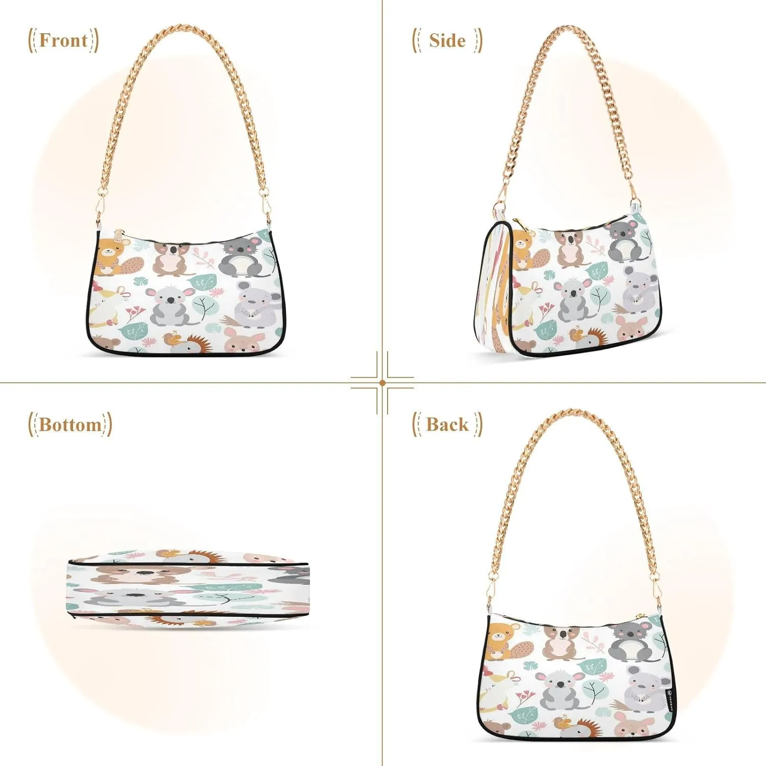Cute Australian Animals Mini Handbag, Trendy Purses for Women