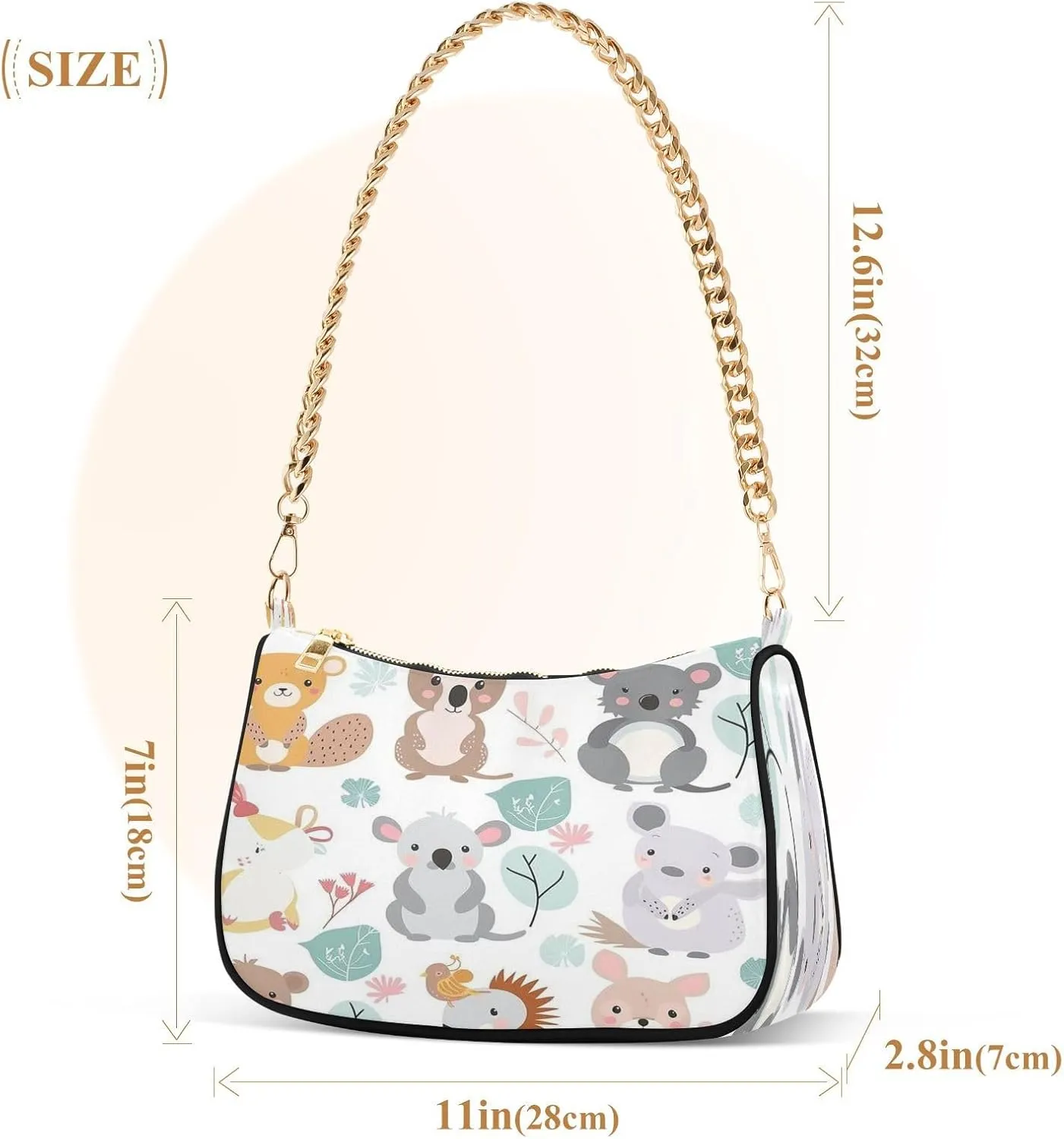 Cute Australian Animals Mini Handbag, Trendy Purses for Women