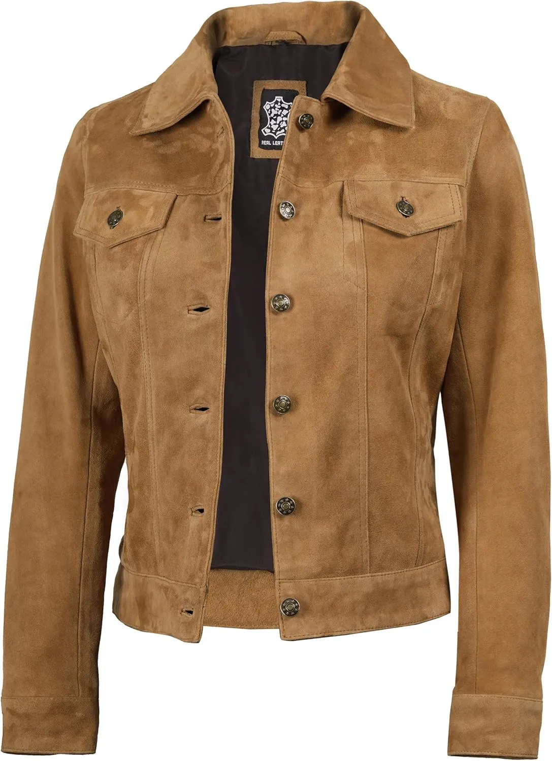 Decrum Womens Leather Jacket - Fashion Real Lambskin Leather Jackets for Women