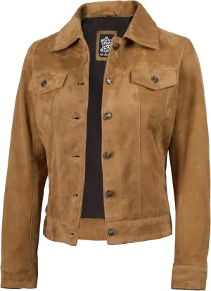 Decrum Womens Leather Jacket - Fashion Real Lambskin Leather Jackets for Women