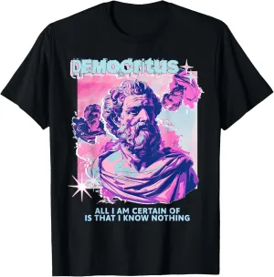 Democritus Y2K Aesthetic Stoic Philosophy Funny Stoicism T-Shirt