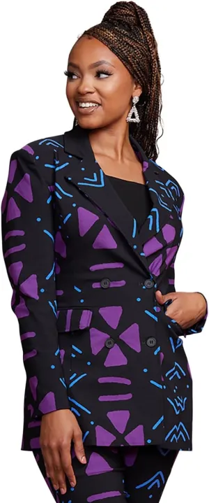 D'IYANU | African Blazer or Pants Suit for Women  Elegant African Attire  Stretch Jacket or Pants  Regular & Plus Sizes