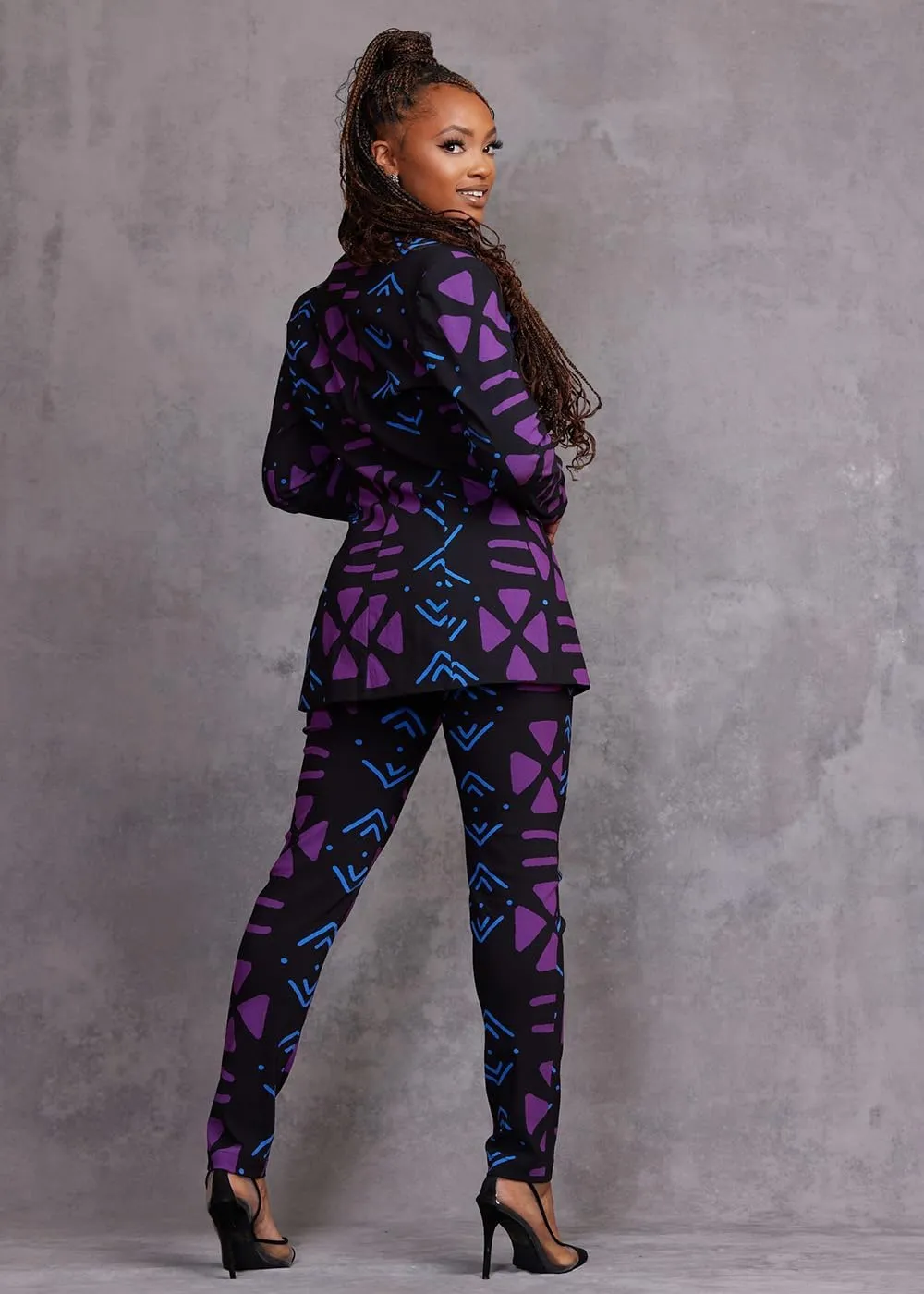 D'IYANU | African Blazer or Pants Suit for Women  Elegant African Attire  Stretch Jacket or Pants  Regular & Plus Sizes