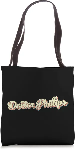 Doctor Phillips TShirt Retro Art Baseball Font Vintage Tote Bag