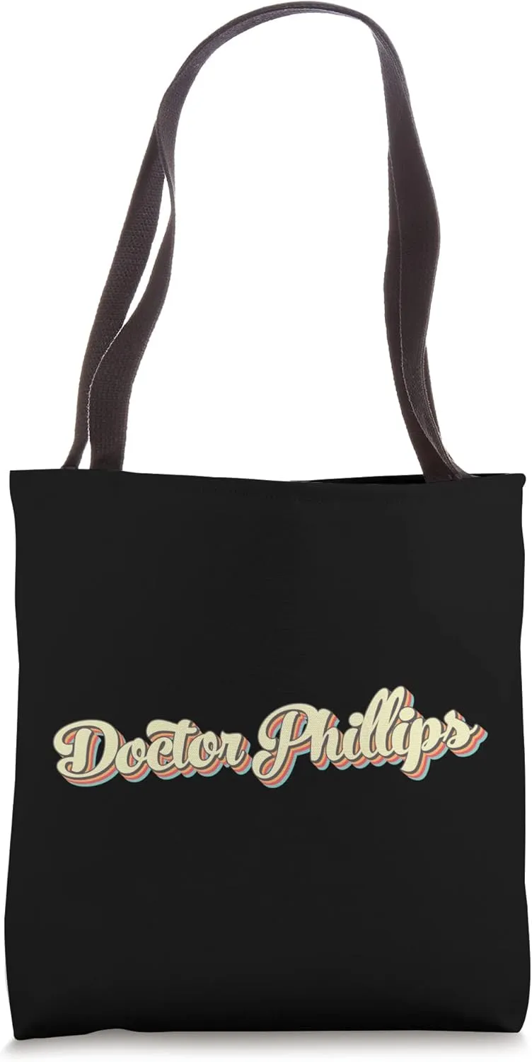 Doctor Phillips TShirt Retro Art Baseball Font Vintage Tote Bag