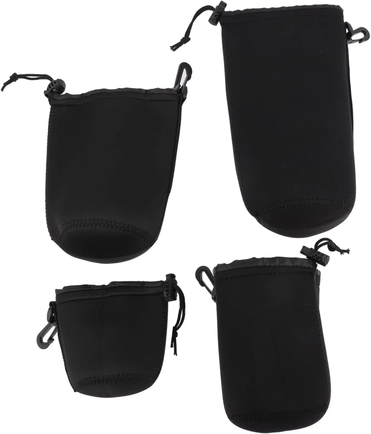 DOITOOL Protective Camera Lens Pouch 4pc Set Lens Bag for Dslr Easy Zipper and