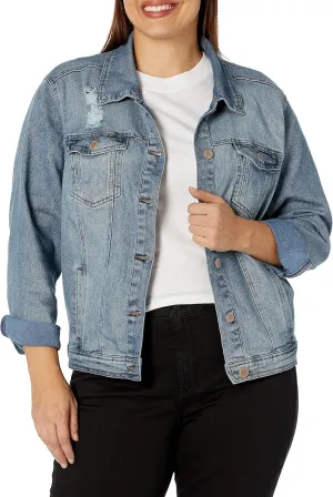 dollhouse womens Genesis Plus Denim Jacket