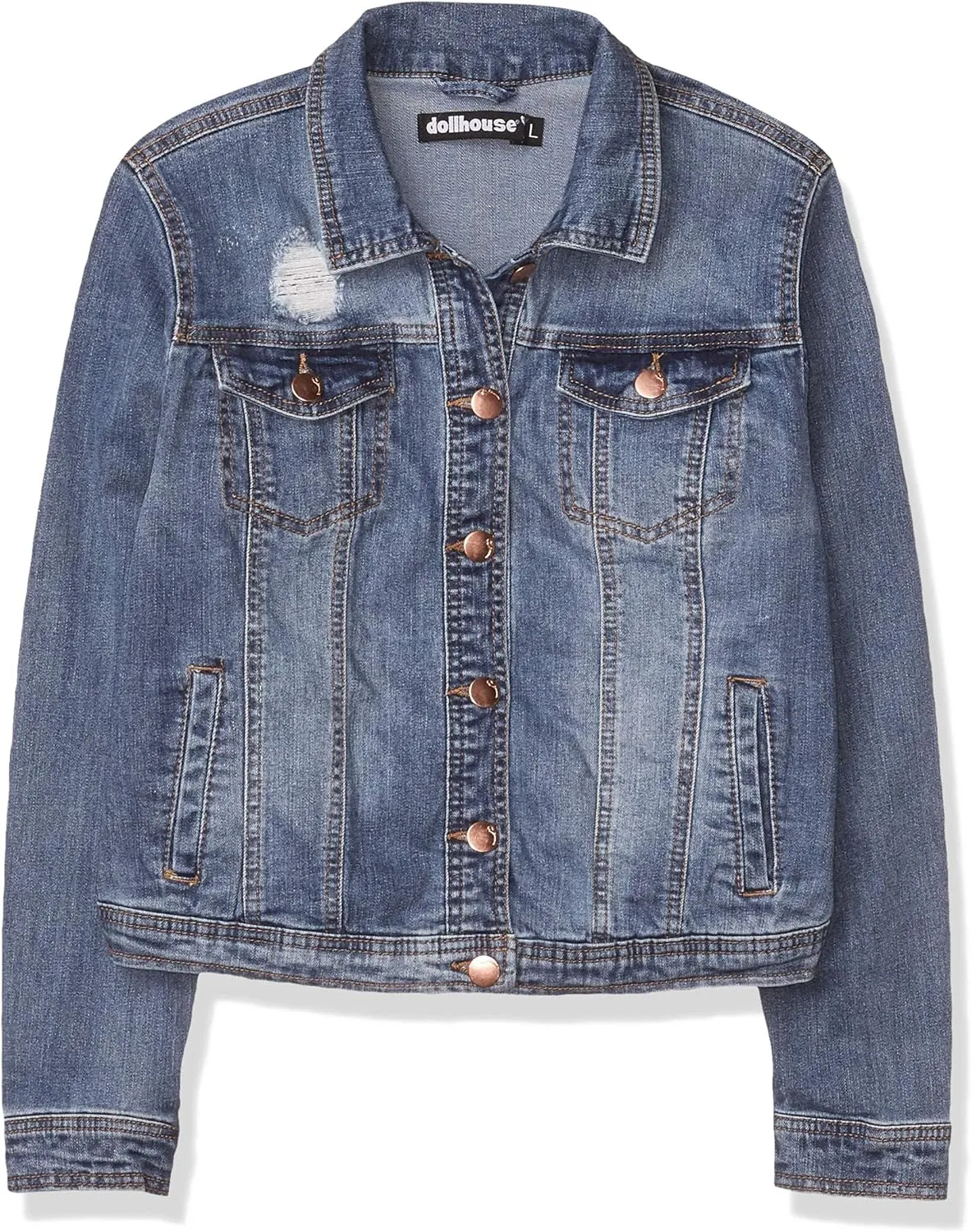 dollhouse womens Genesis Plus Denim Jacket