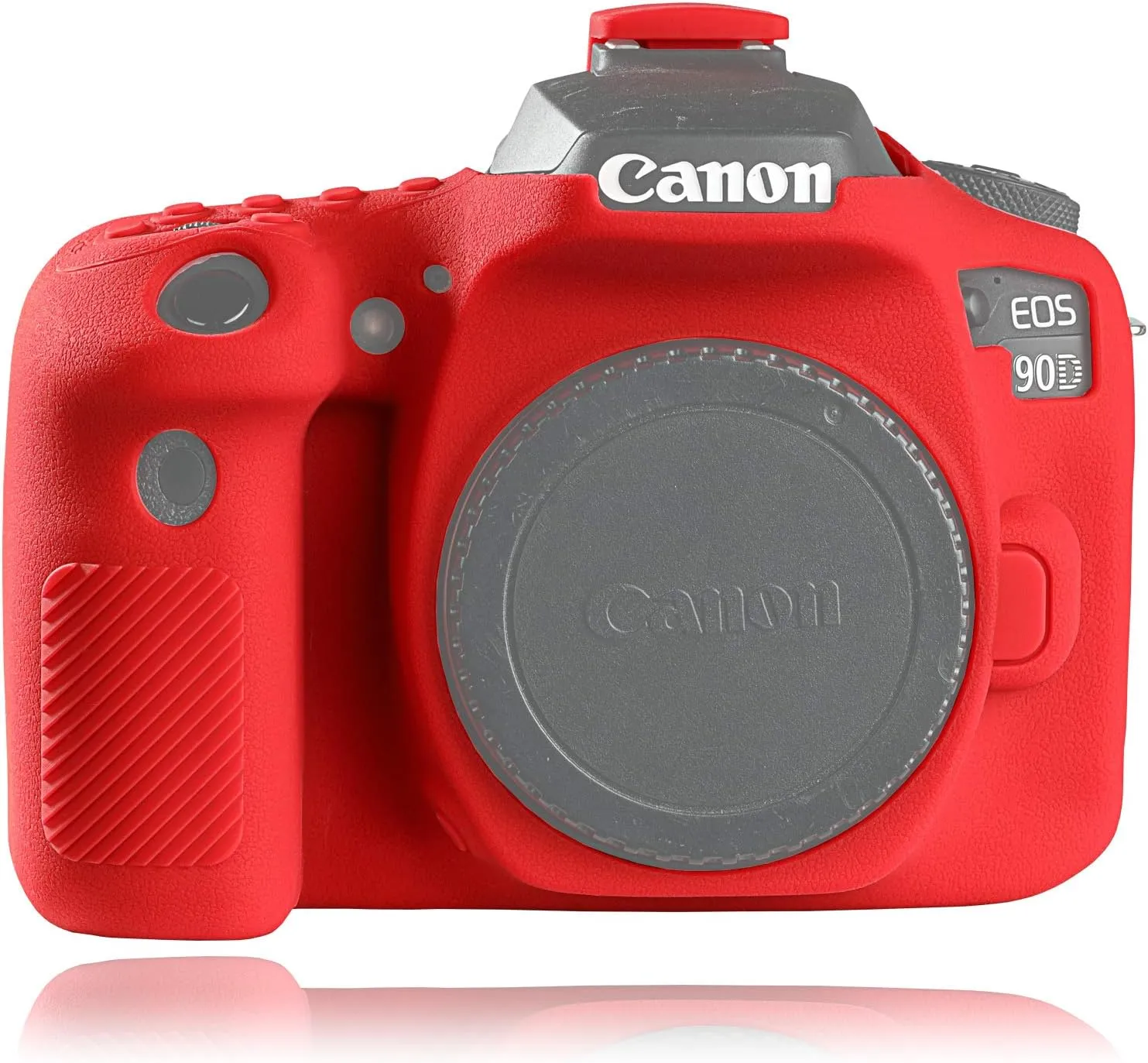 Easy Hood Case for Canon 90D Camera, Texture Surface, Anti-Scratch Slim Fit Soft Silicone Rubber Protective Cover Protector Skin for Canon EOS 90D DSLR Camera (Red) Brand: Easy Hood