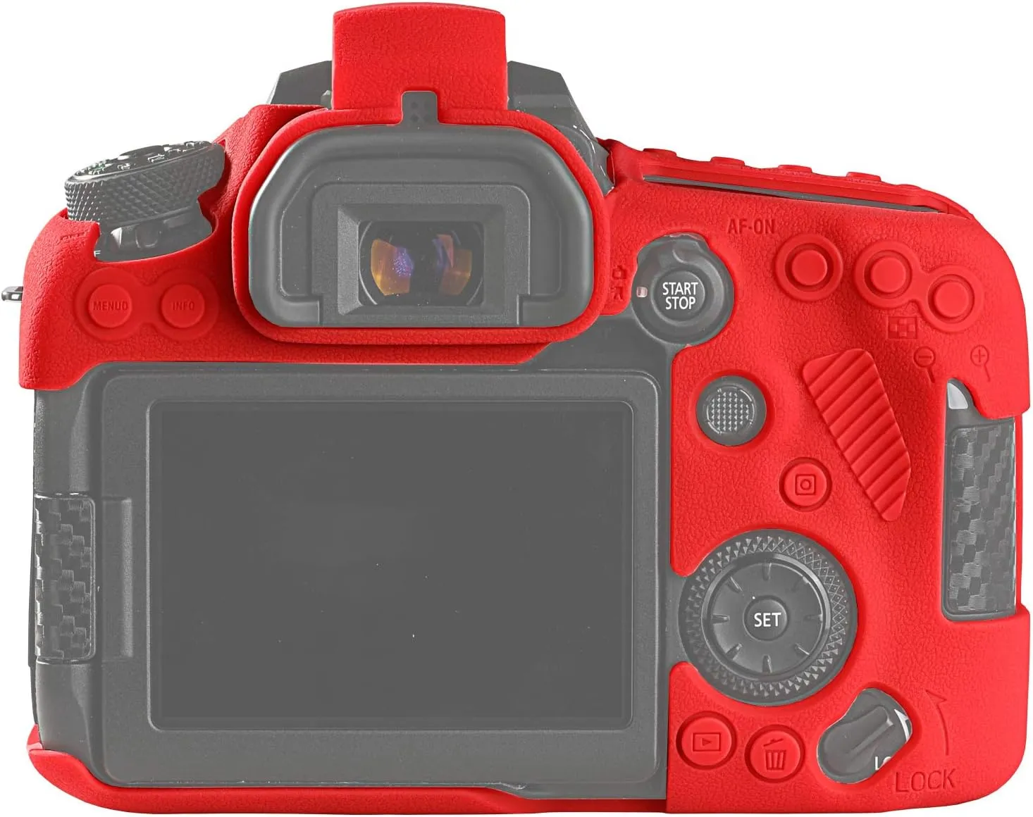 Easy Hood Case for Canon 90D Camera, Texture Surface, Anti-Scratch Slim Fit Soft Silicone Rubber Protective Cover Protector Skin for Canon EOS 90D DSLR Camera (Red) Brand: Easy Hood