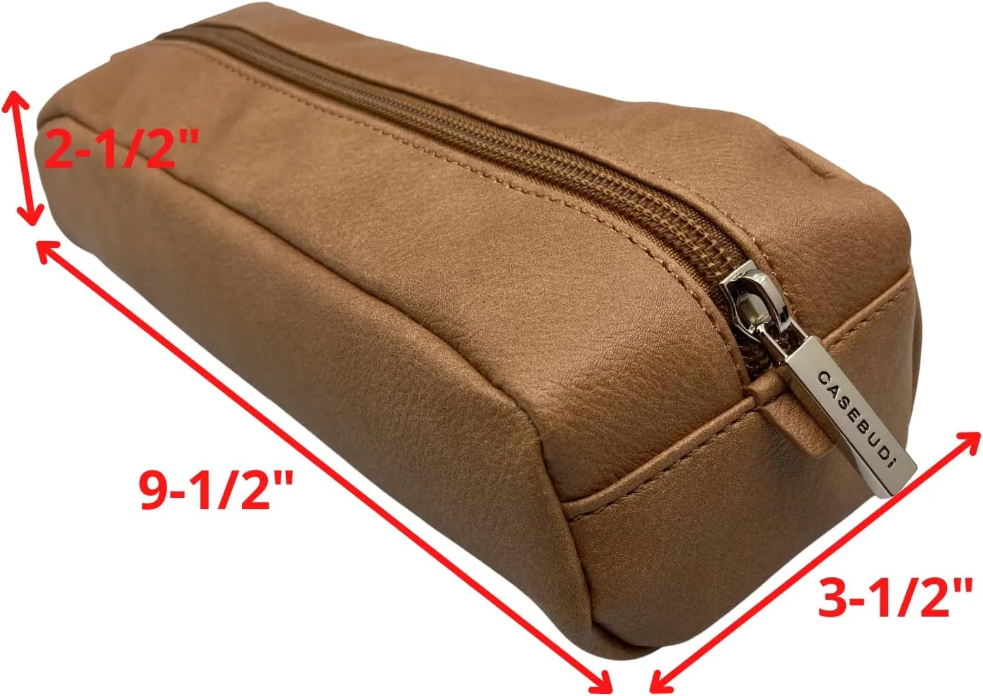 Electronics Organizer Case - Durable Vegan Leather - Reliable Travel Storage - Easy to Pack (Saddle Brown)