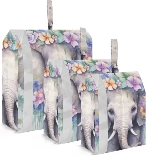 Elephant Packing Cubes Set of 3, Lightweight Travel Luggage Organizers Foldable Bags for Easy Packing and Organization