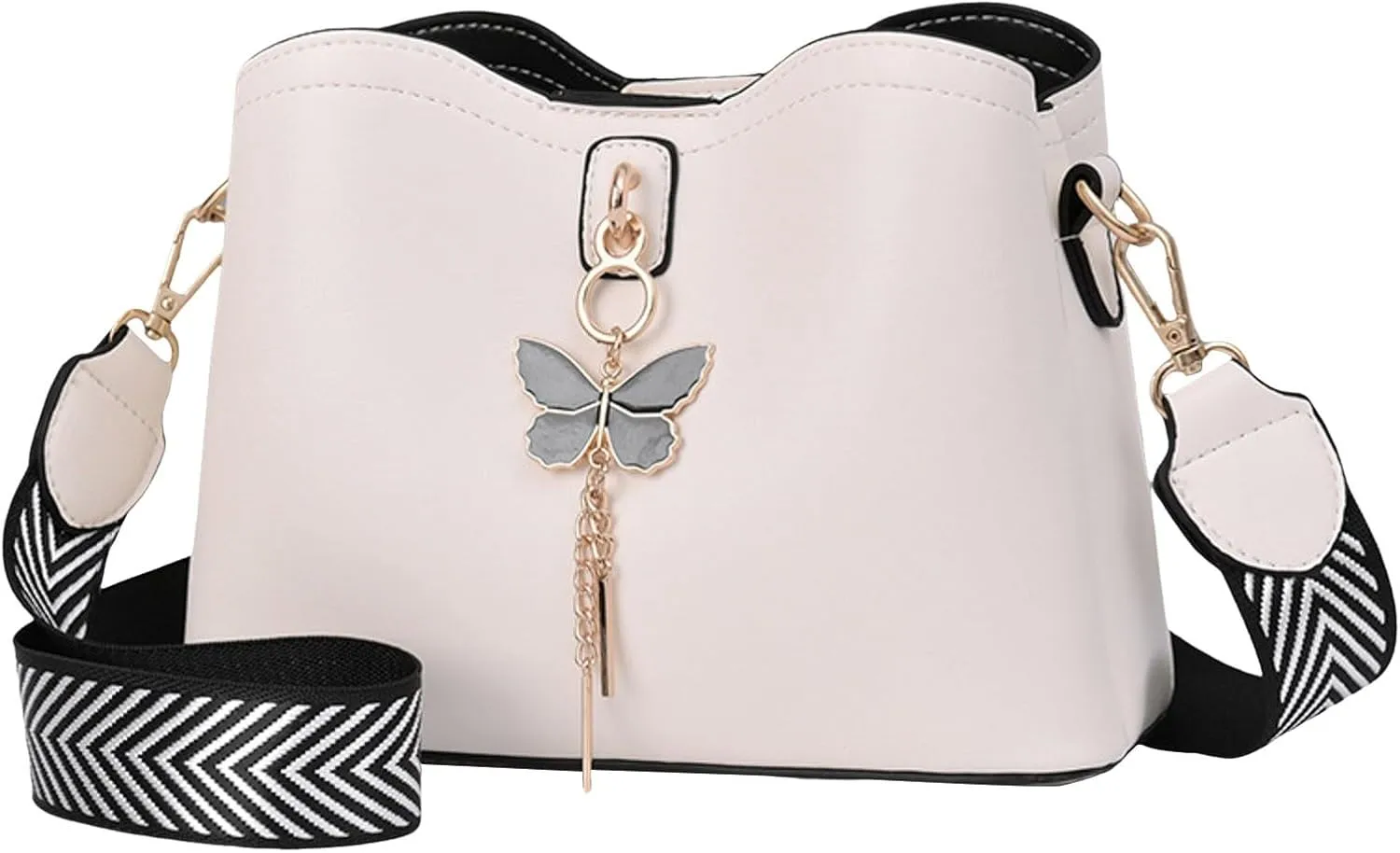 Fashionable And Versatile Women's Casual Large Capacity Simple Solid Color Single Shoulder Crossbody (White, One Size)