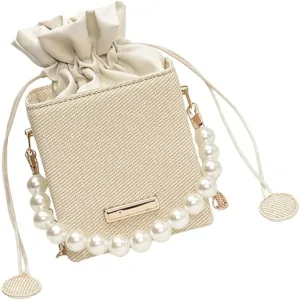 Fashionable PU Bucket Bag for Women Versatile Handbag with Detachable Strap