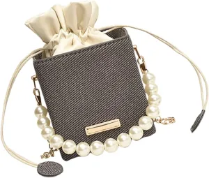 Fashionable PU Bucket Bag for Women Versatile Handbag with Detachable Strap