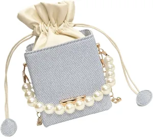 Fashionable PU Bucket Bag for Women Versatile Handbag with Detachable Strap