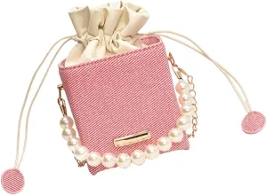Fashionable PU Bucket Bag for Women Versatile Handbag with Detachable Strap