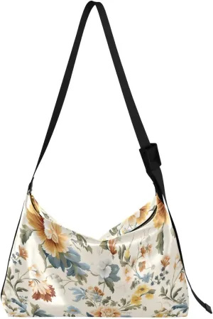 Flowers Floral Fresh Crossbody Bag for Women Men with Adjustable Strap PU Leather Shoulder Hobo Purse Bag 20850635
