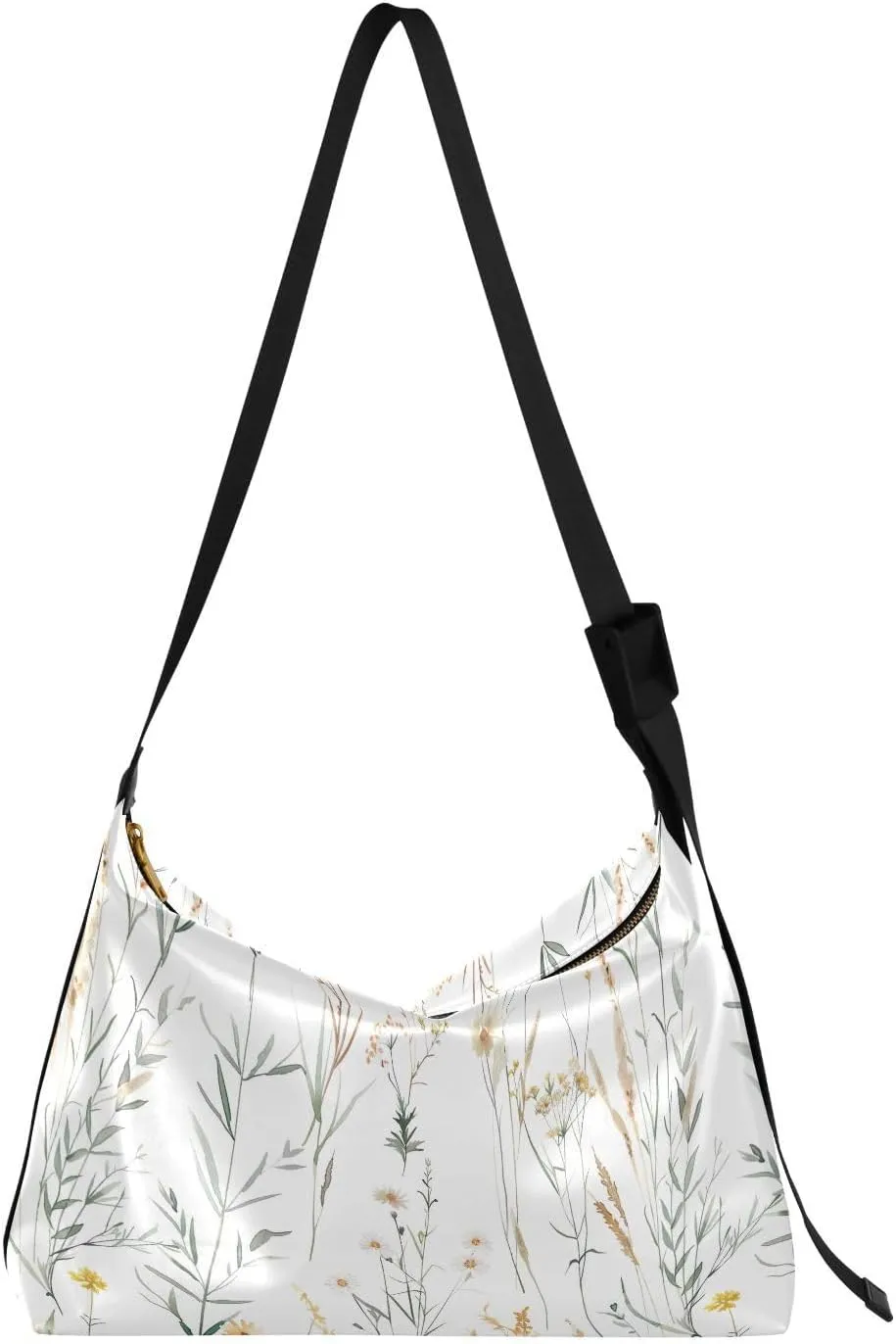 Flowers Fresh Crossbody Bag for Women Men with Adjustable Strap PU Leather Shoulder Hobo Purse Bag 20858200