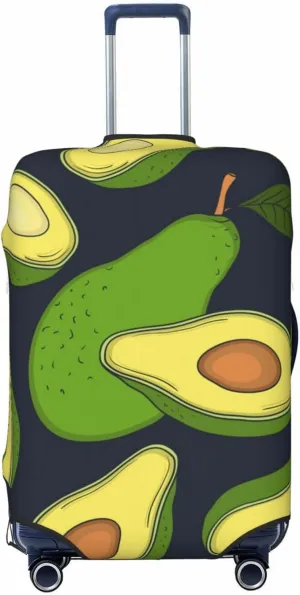 Fresh Avocado Luggage Cover Washable Elasticated Luggage Covers for Suitcase tsa Approved Stylish Dust and Scratch Resistant Luggage Case Protector for Kids and Adults -