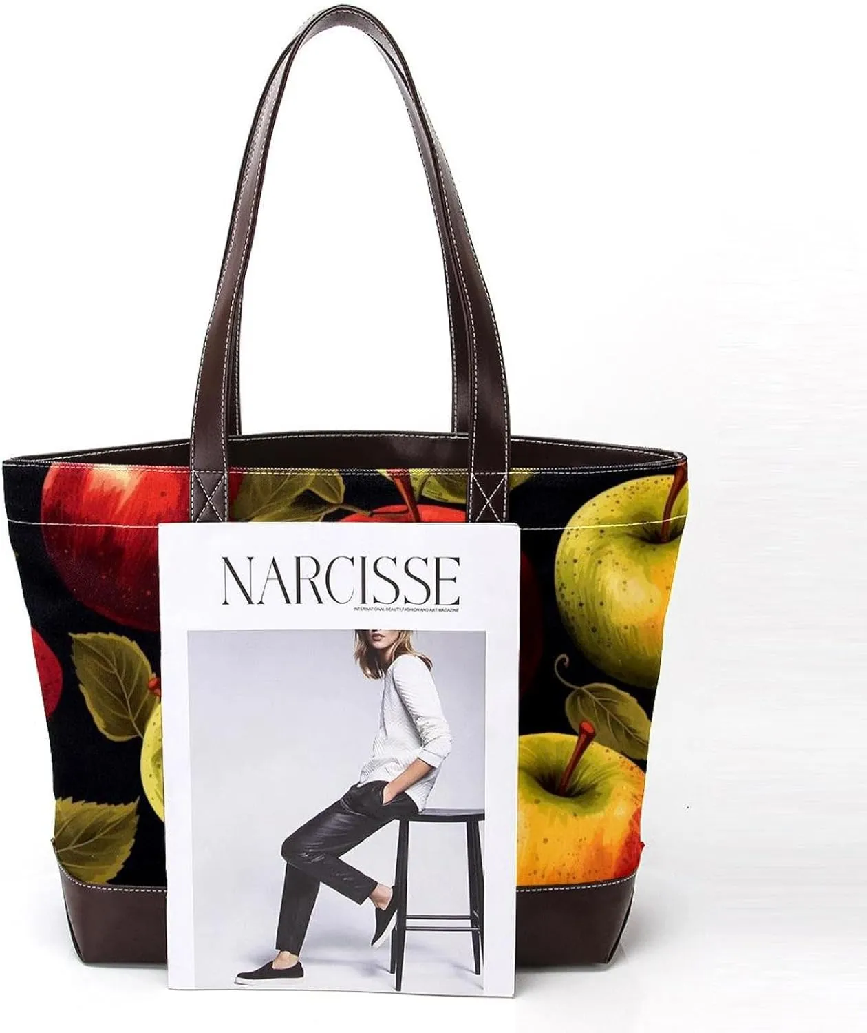 Fresh Fruits-463 Tote Bags Durable Leather Canvas Purses and Handbags for Women Top Handle Shoulder Satchel Hobo Bags