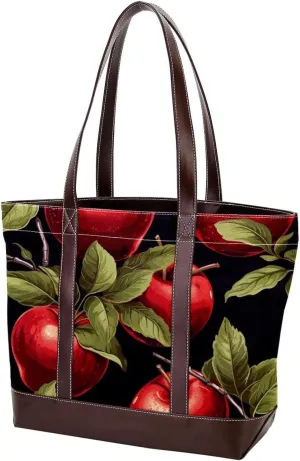 Fresh Fruits-463 Tote Bags Durable Leather Canvas Purses and Handbags for Women Top Handle Shoulder Satchel Hobo Bags