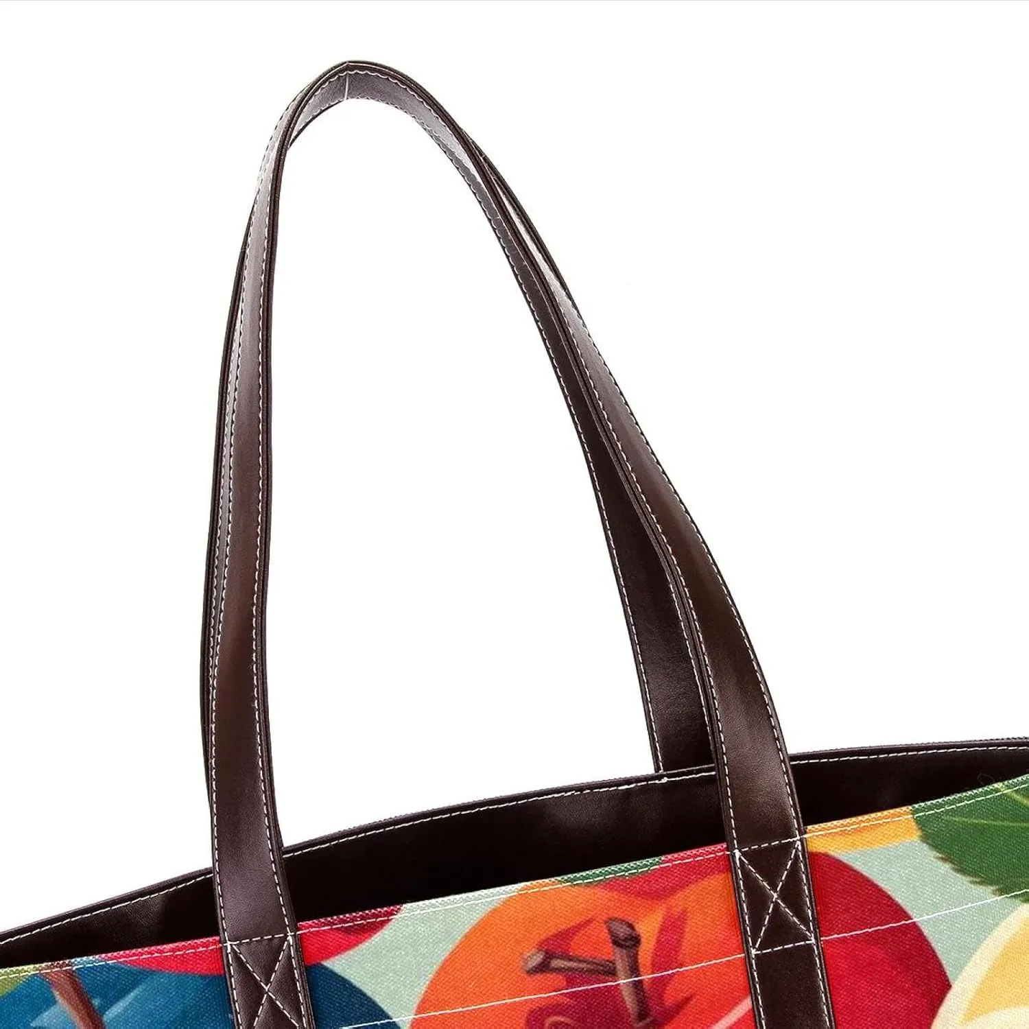 Fresh Fruits-463 Tote Bags Durable Leather Canvas Purses and Handbags for Women Top Handle Shoulder Satchel Hobo Bags