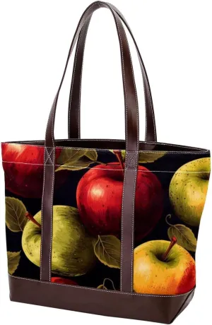 Fresh Fruits-463 Tote Bags Durable Leather Canvas Purses and Handbags for Women Top Handle Shoulder Satchel Hobo Bags