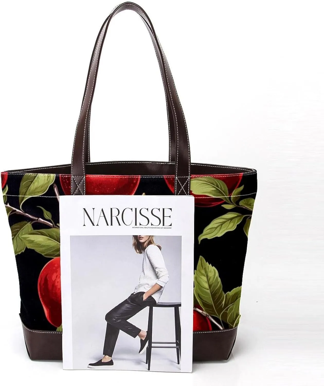 Fresh Fruits-463 Tote Bags Durable Leather Canvas Purses and Handbags for Women Top Handle Shoulder Satchel Hobo Bags