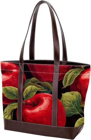 Fresh Fruits-463 Tote Bags Durable Leather Canvas Purses and Handbags for Women Top Handle Shoulder Satchel Hobo Bags