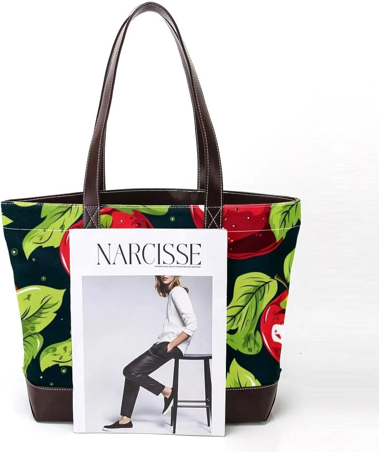 Fresh Fruits-463 Tote Bags Durable Leather Canvas Purses and Handbags for Women Top Handle Shoulder Satchel Hobo Bags