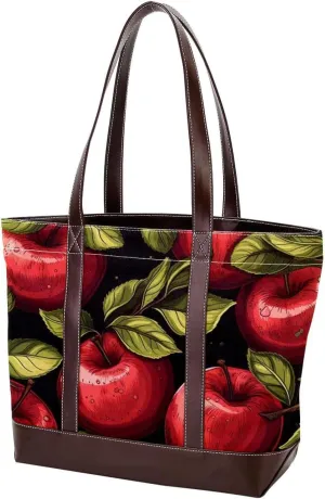 Fresh Fruits-463 Tote Bags Durable Leather Canvas Purses and Handbags for Women Top Handle Shoulder Satchel Hobo Bags