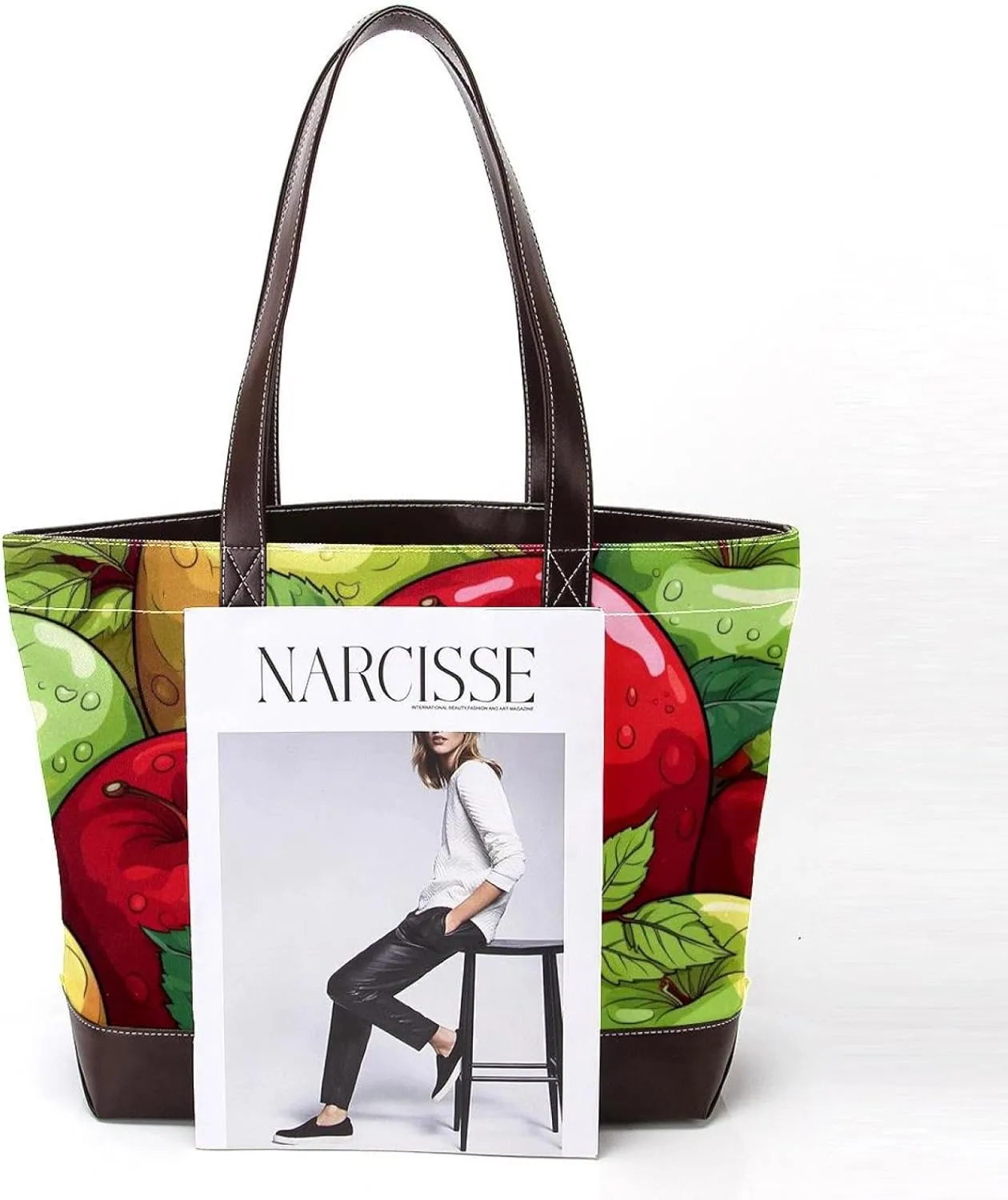 Fresh Fruits-507 Shoulder Purses for Women Large Soft Washed Leather Purses and Durable Handbags