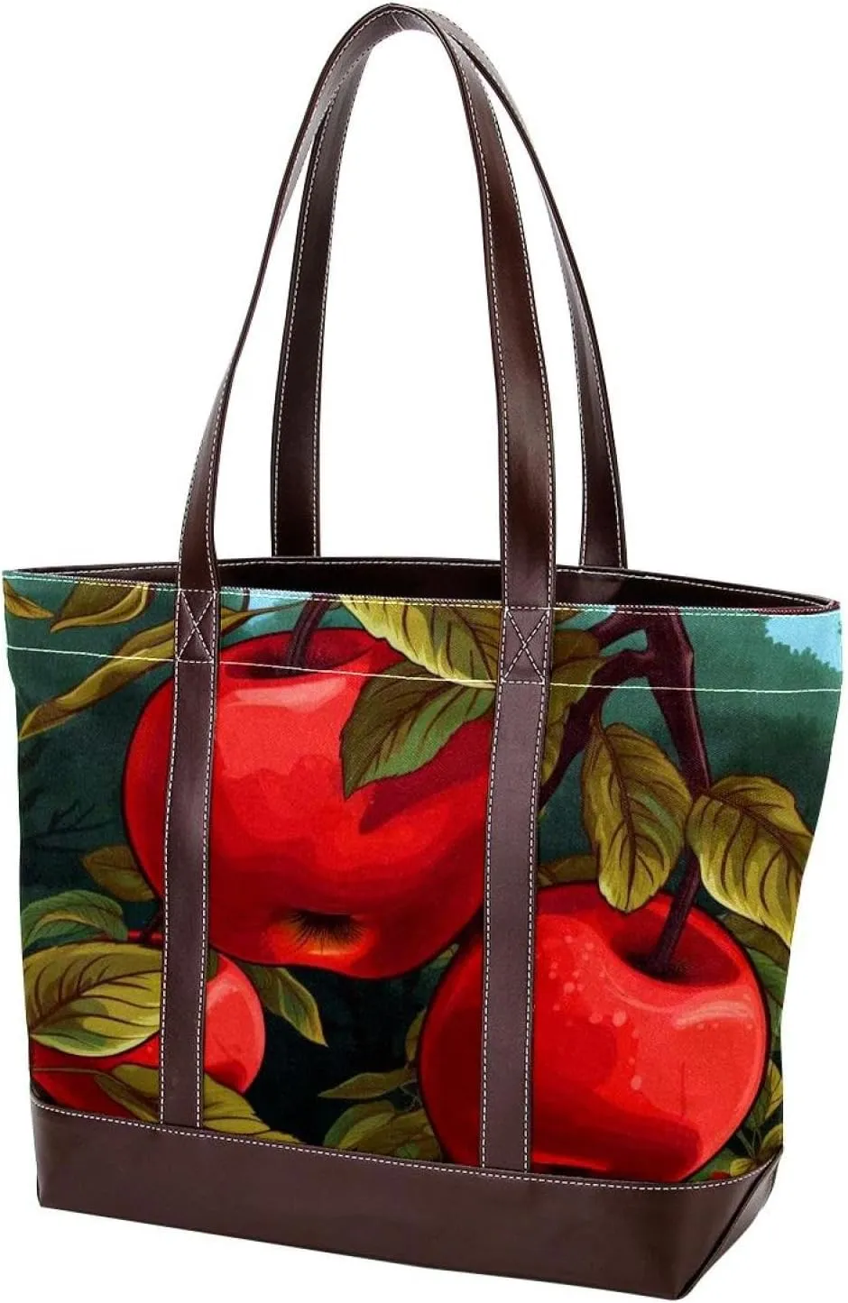 Fresh Fruits-507 Shoulder Purses for Women Large Soft Washed Leather Purses and Durable Handbags