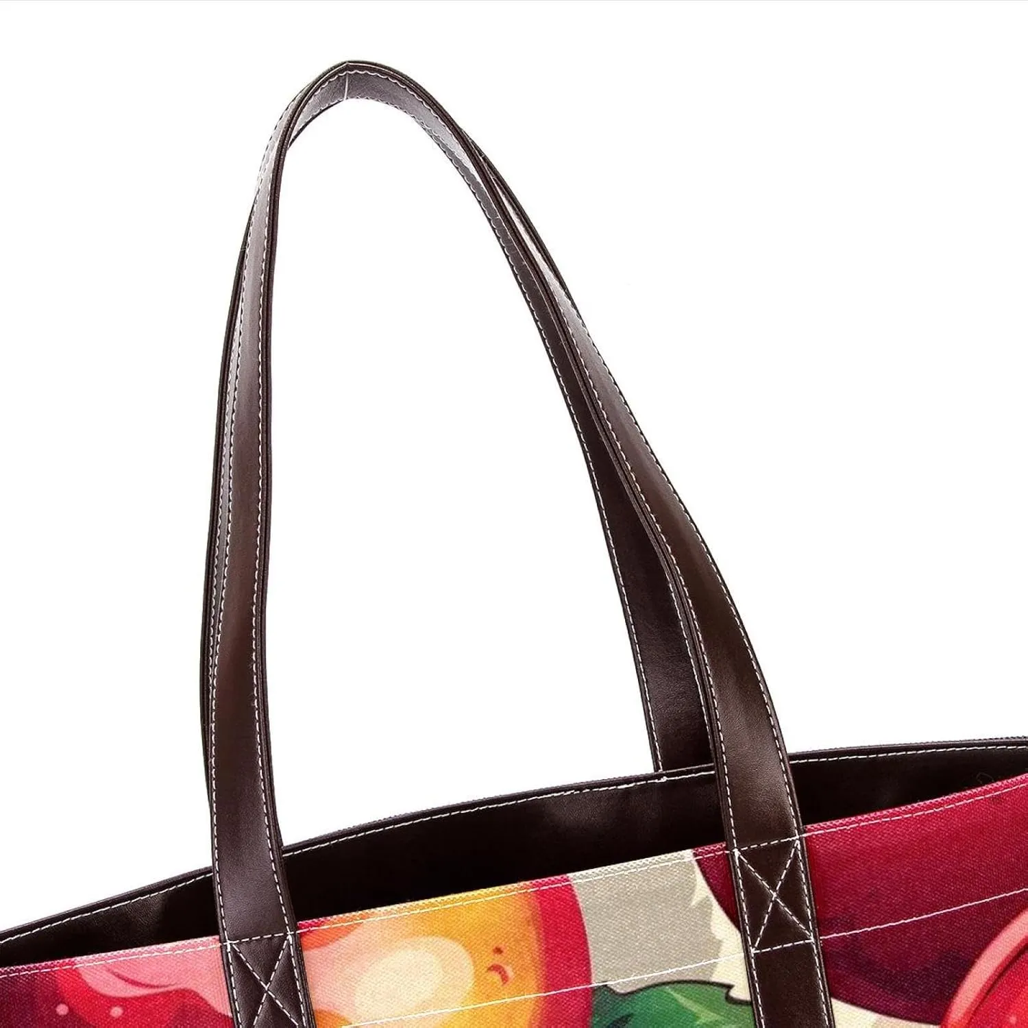 Fresh Fruits-507 Shoulder Purses for Women Large Soft Washed Leather Purses and Durable Handbags
