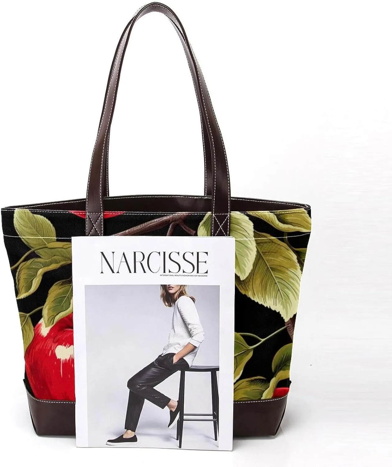 Fresh Fruits-507 Shoulder Purses for Women Large Soft Washed Leather Purses and Durable Handbags