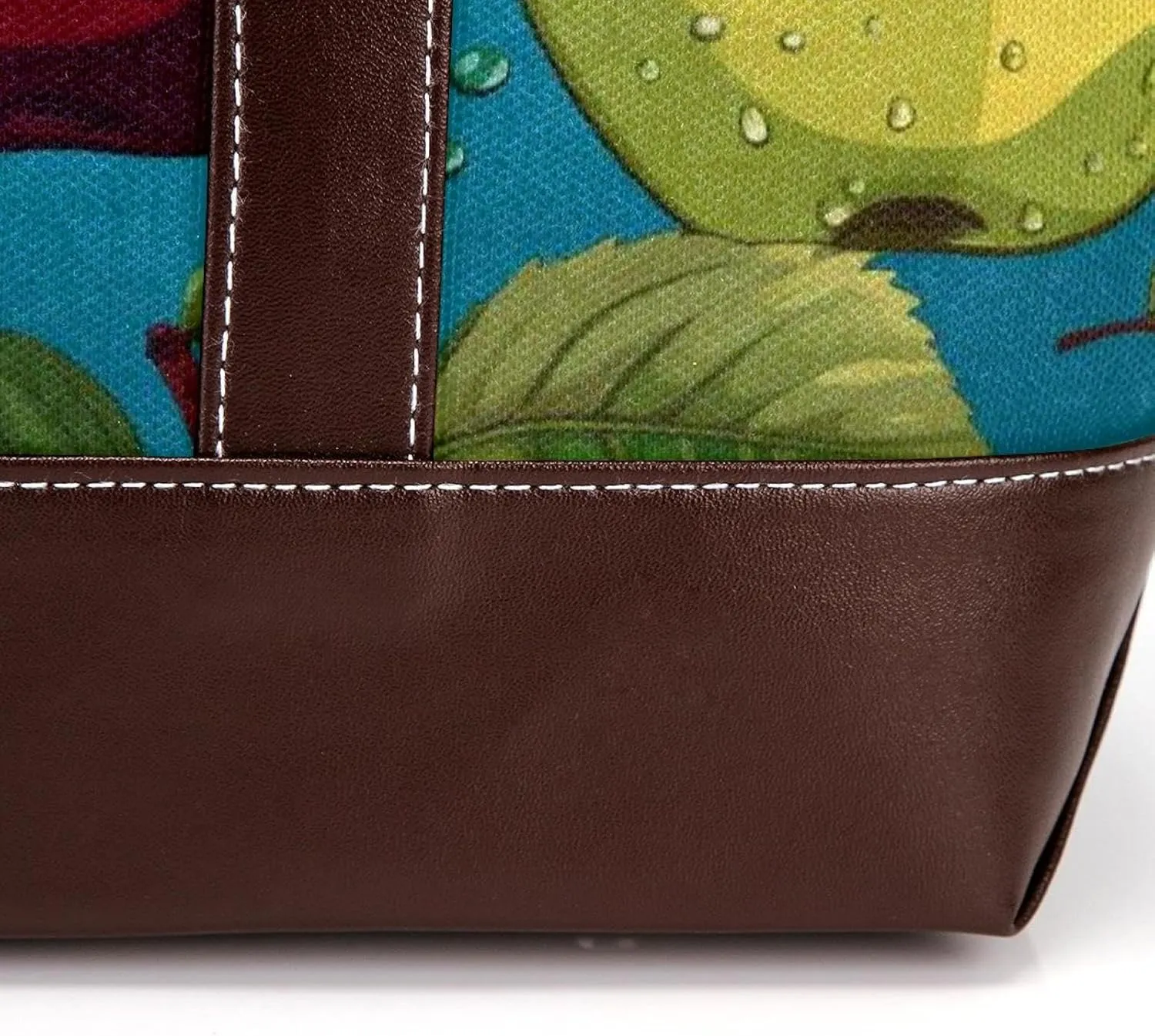 Fresh Fruits-518 Fashion Washed Durable Leather Purse Bag for Women Top Handle Ladies Shoulder Bags with Pockets Zipper