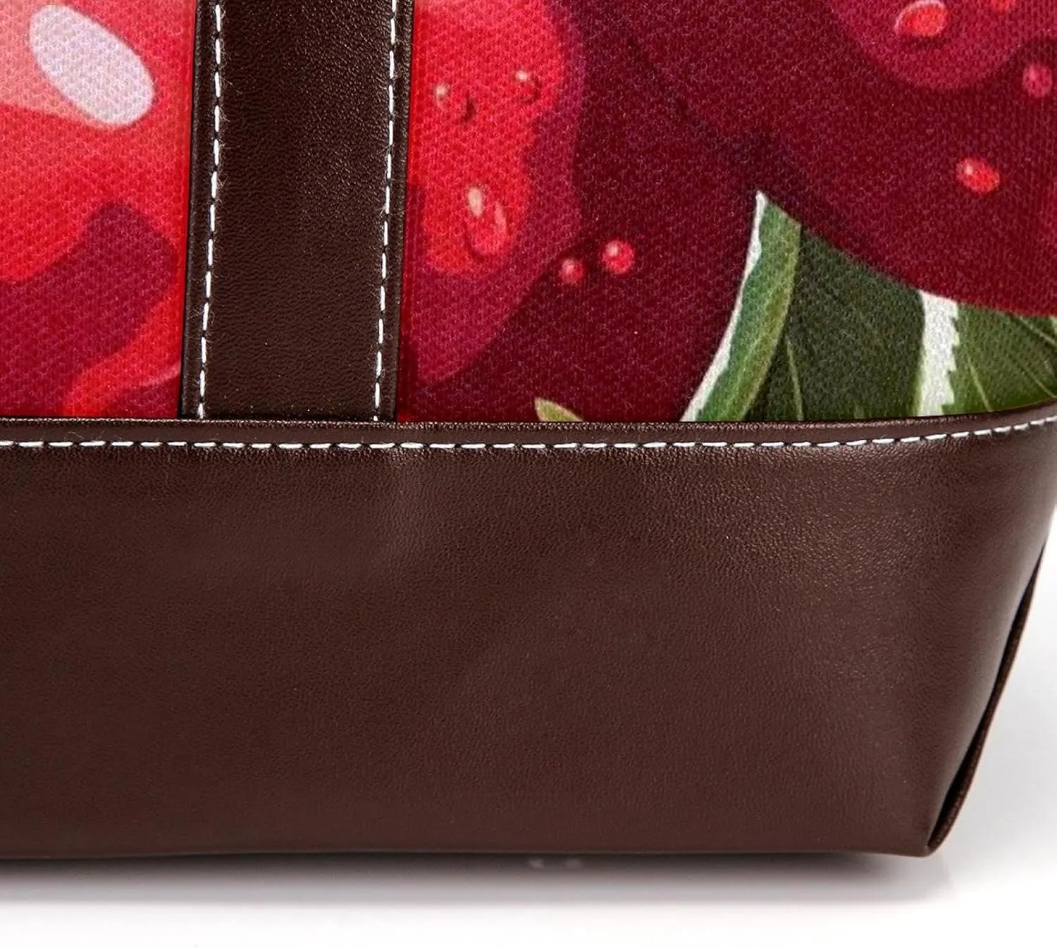 Fresh Fruits-518 Fashion Washed Durable Leather Purse Bag for Women Top Handle Ladies Shoulder Bags with Pockets Zipper