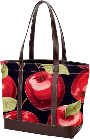 Fresh Fruits-518 Fashion Washed Durable Leather Purse Bag for Women Top Handle Ladies Shoulder Bags with Pockets Zipper