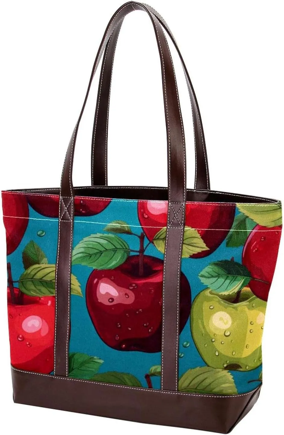 Fresh Fruits-518 Fashion Washed Durable Leather Purse Bag for Women Top Handle Ladies Shoulder Bags with Pockets Zipper
