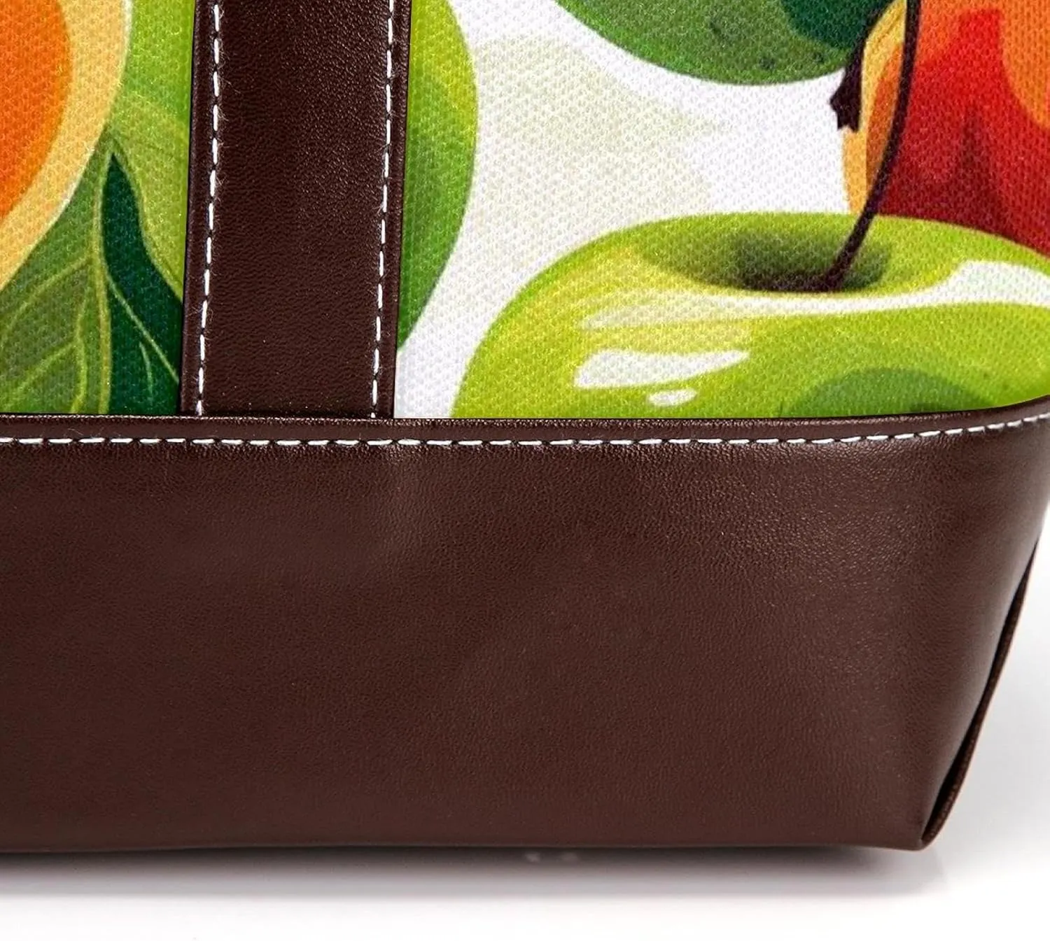Fresh Fruits-518 Fashion Washed Durable Leather Purse Bag for Women Top Handle Ladies Shoulder Bags with Pockets Zipper