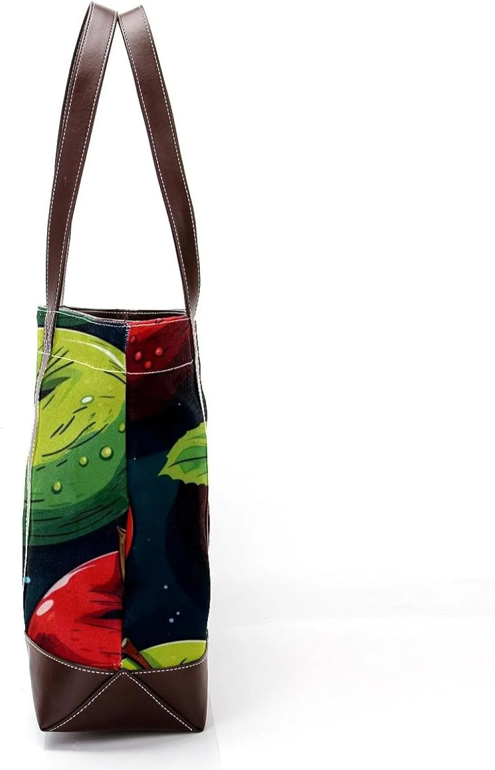 Fresh Fruits-518 Fashion Washed Durable Leather Purse Bag for Women Top Handle Ladies Shoulder Bags with Pockets Zipper