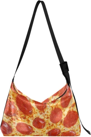 Fresh Italian Pizza Womens Shoulder Bag Hobo Crossbody Leather Casual Tote Bag for Women Large Classic Handbag Shopping Bag