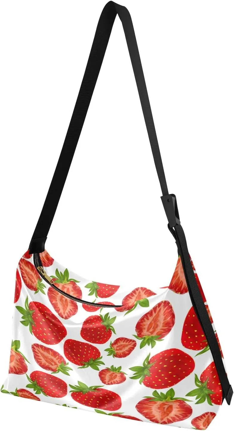GAIGEO Fresh Strawberry Soft Leather Crossbody Bag, Shoulder Bag, Womens Handbags Leather Ladies Shoulder Bag